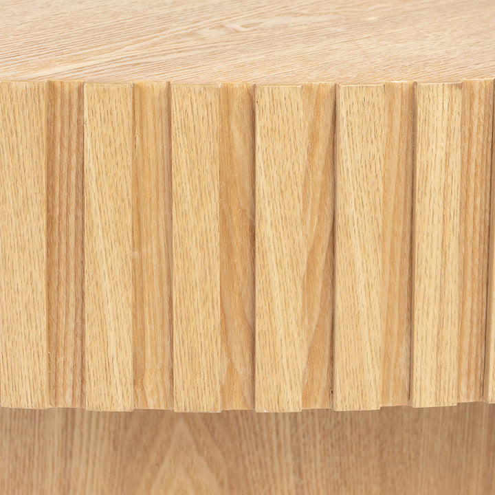 Alfaro Oak Round Coffee Table - Natural