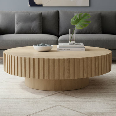 Alfaro Oak Round Coffee Table - Natural