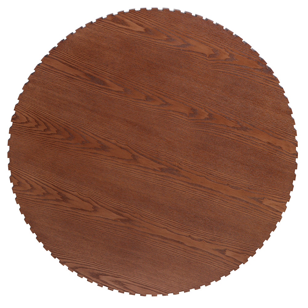 Alfaro Oak Round Coffee Table - Walnut