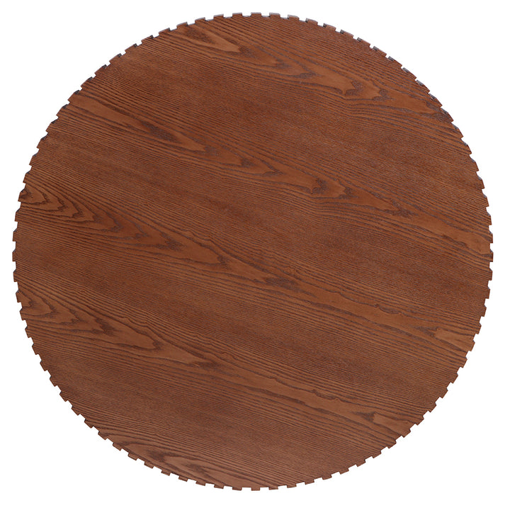 Alfaro Oak Round Coffee Table - Walnut