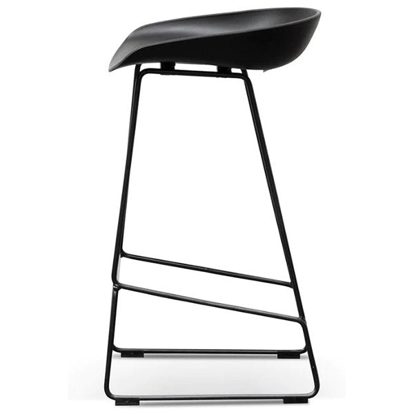 Allen 65cm Bar Stool - Full Black