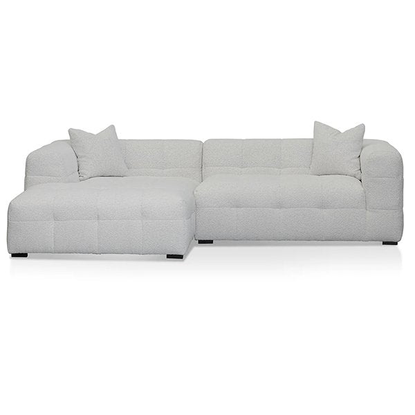 Almira Left Chaise Sofa - Pearl Boucle