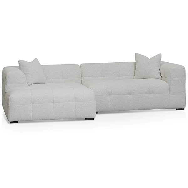 Almira Left Chaise Sofa - Pearl Boucle