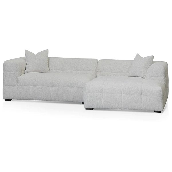 Almira Right Chaise Sofa - Pearl Boucle