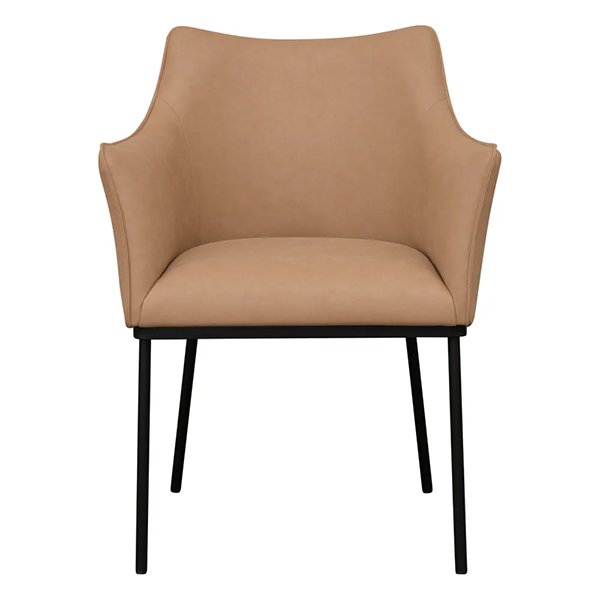 Alpha Dining Chair - Tan Vegan Leather