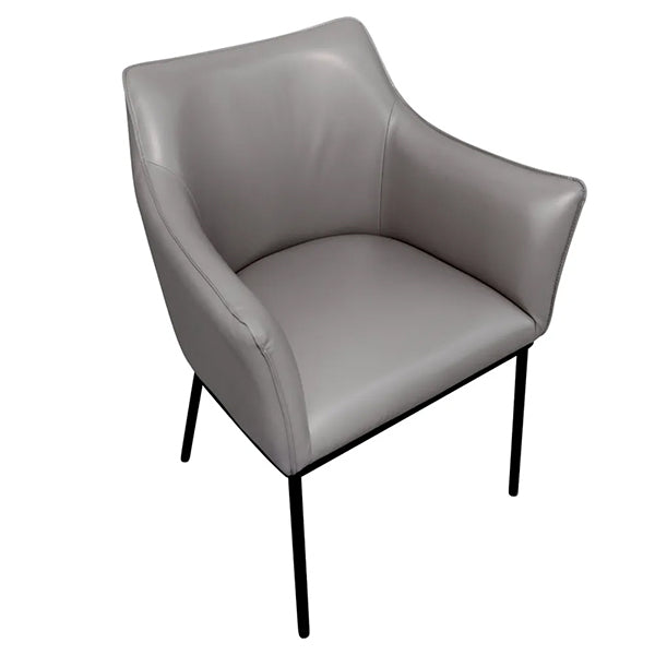 Alpha Dining Chair - Charcoal Vegan Leather