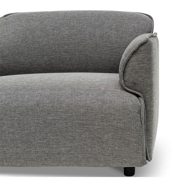 Alvaro Left Return Modular Fabric Corner Sofa - Graphite Grey