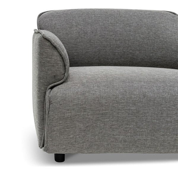 Alvaro Right Return Modular Fabric Corner Sofa - Graphite Grey