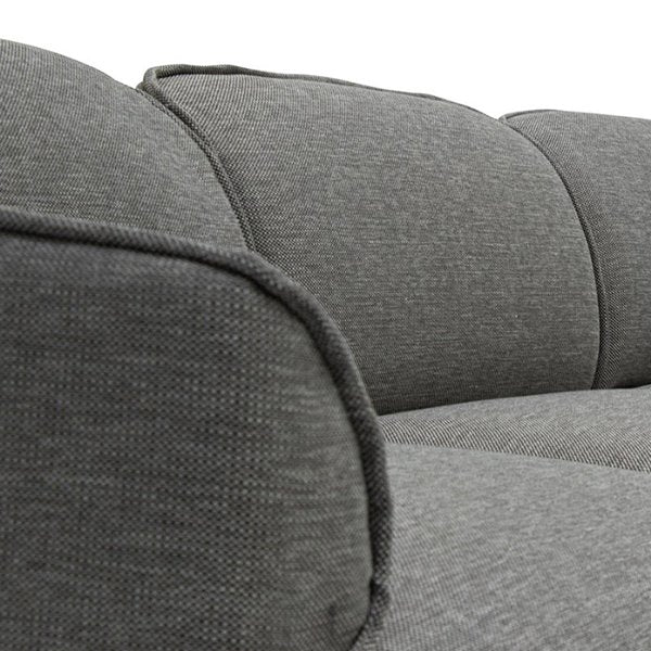 Alvaro Right Return Modular Fabric Corner Sofa - Graphite Grey