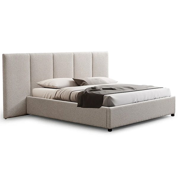 Amado King Bed Frame - Clay Grey with Storage