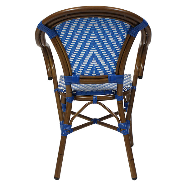 Amalfi Café Chair with Arms - Blue