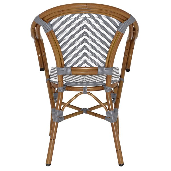 Amalfi Café Chair with Arms - Grey