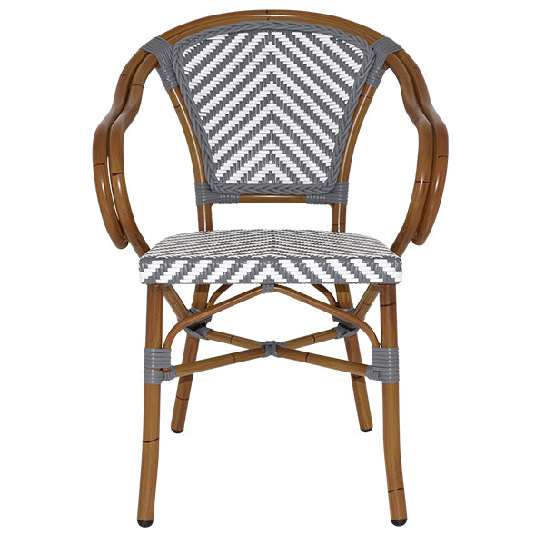 Amalfi Café Chair with Arms - Grey