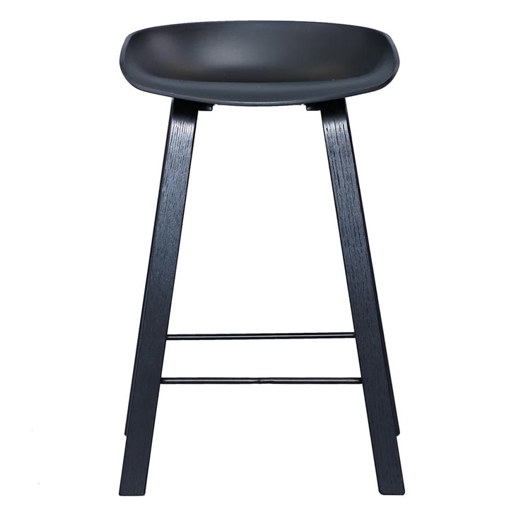 Rachel Plastic Seat Bar Stool - Black