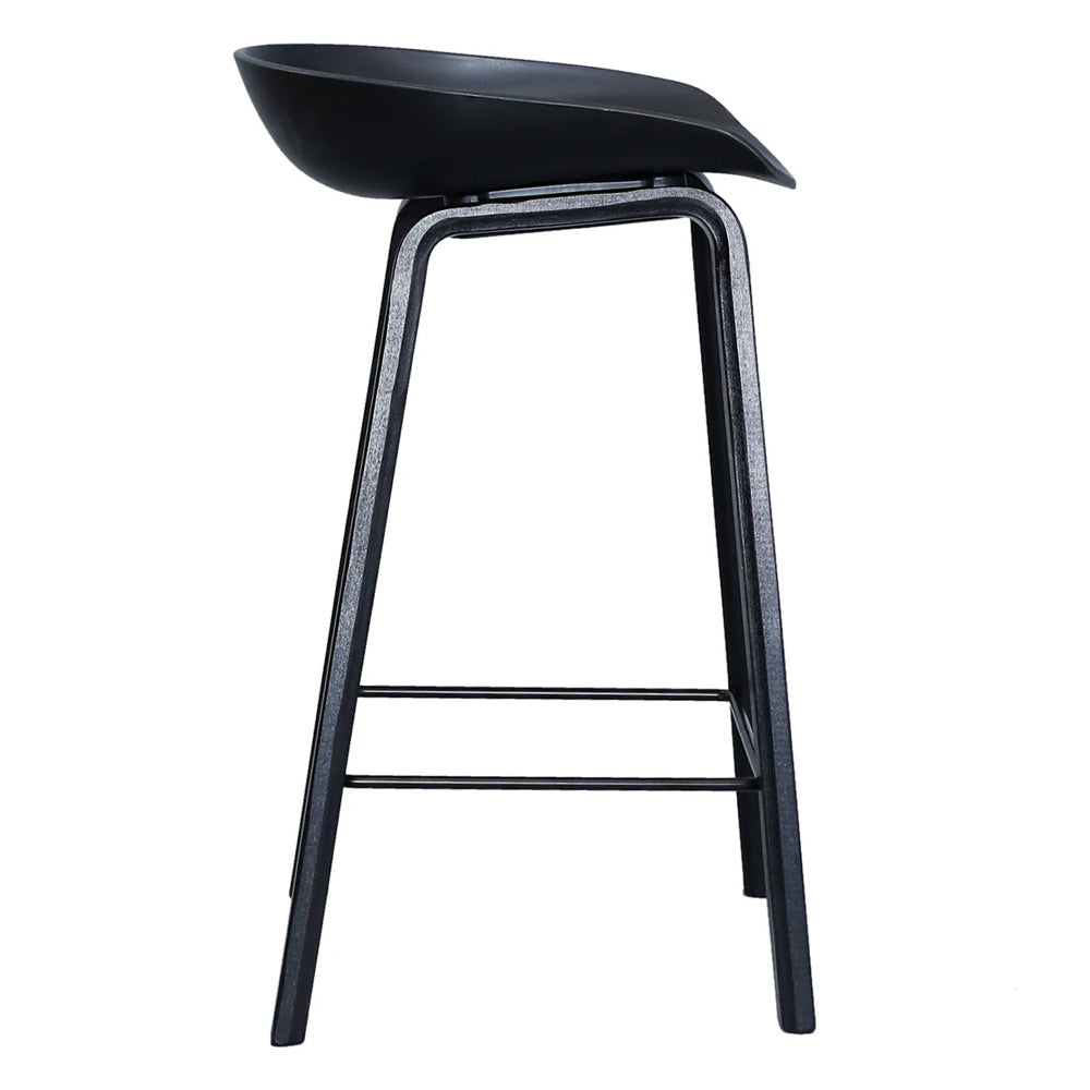 Rachel Plastic Seat Bar Stool - Black