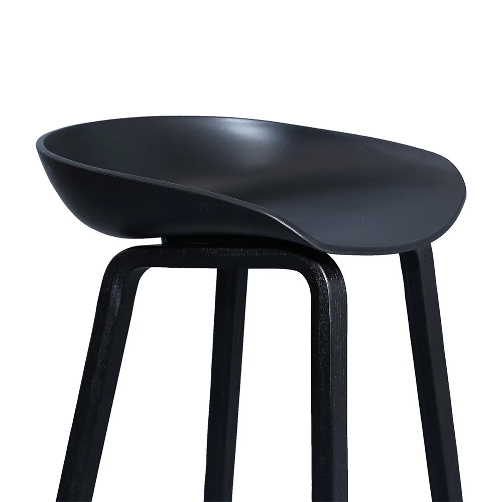 Rachel Plastic Seat Bar Stool - Black