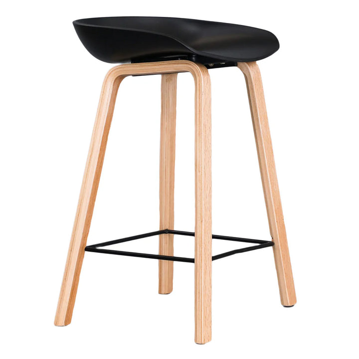 Rachel Bar Stool - Black And Natural