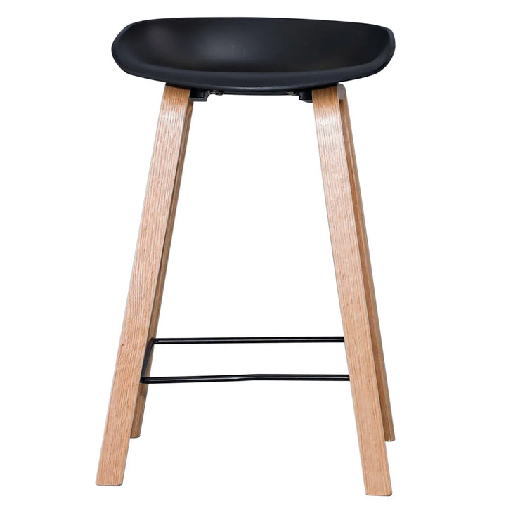 Rachel Bar Stool - Black And Natural