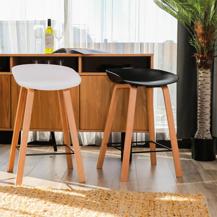 Rachel Bar Stool - Black And Natural