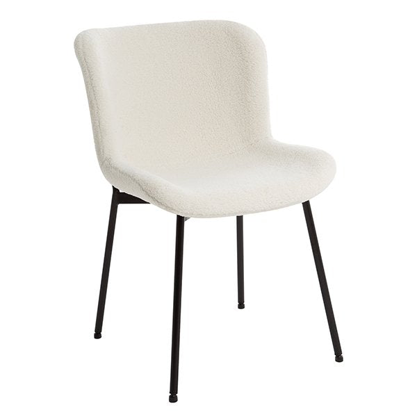 Ancel Boucle Dining Chairs (Set of 2) - White