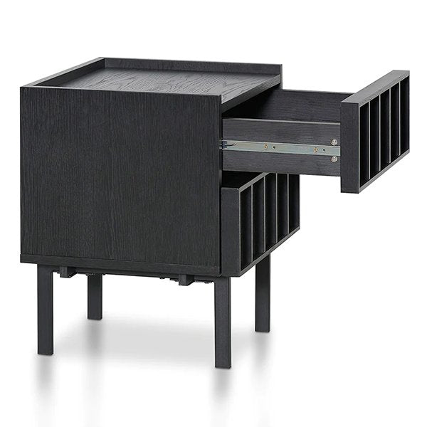 Aniya Bedside Table - Full Black