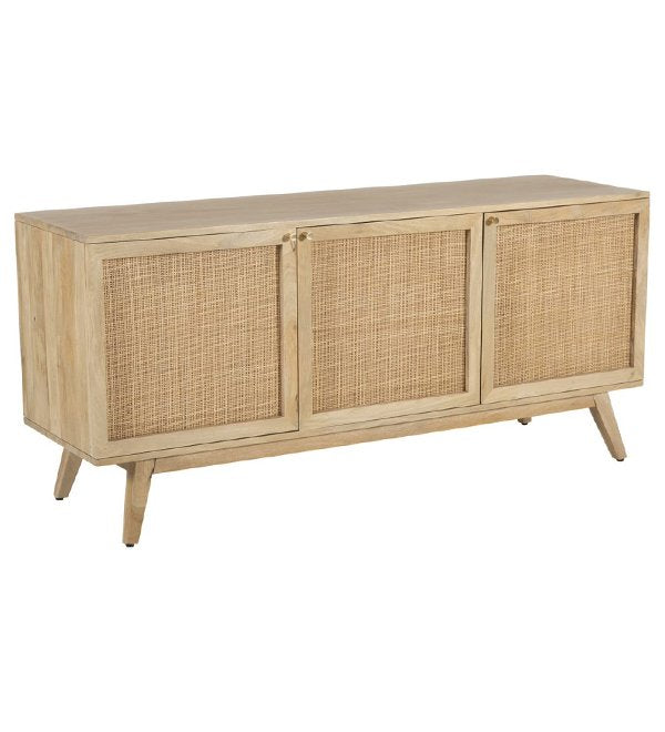 Anjuna Rattan & Timber 3 Door Buffet