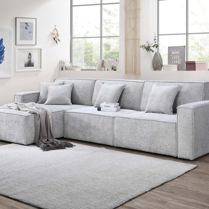 Apartment Fabric Modular Sofa - Slate