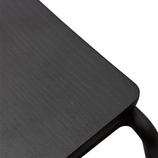 Apollo Timber Seat Bar Stool - Full Black