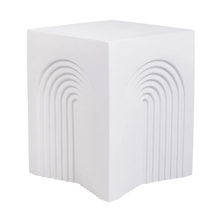 Arc Concrete Stool - White