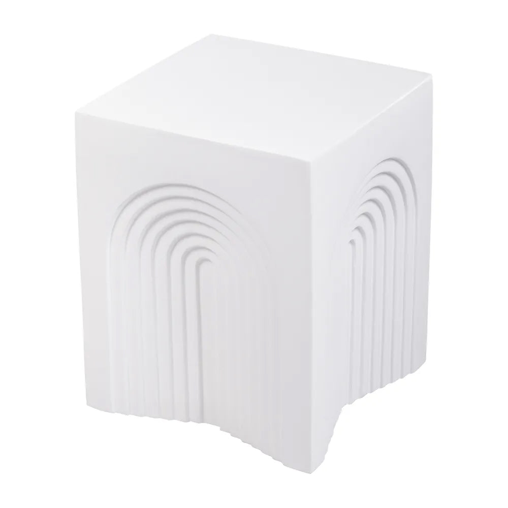 Arc Concrete Stool - White