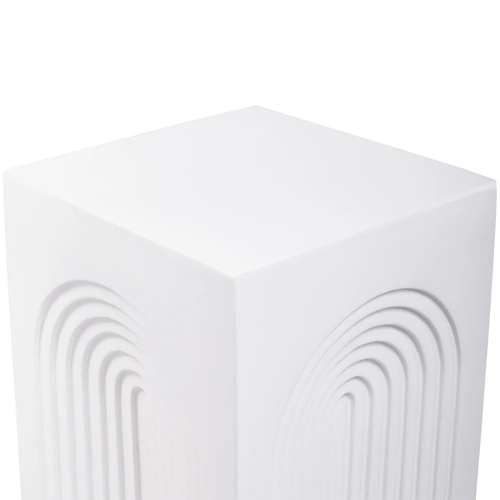 Arc Concrete Stool - White