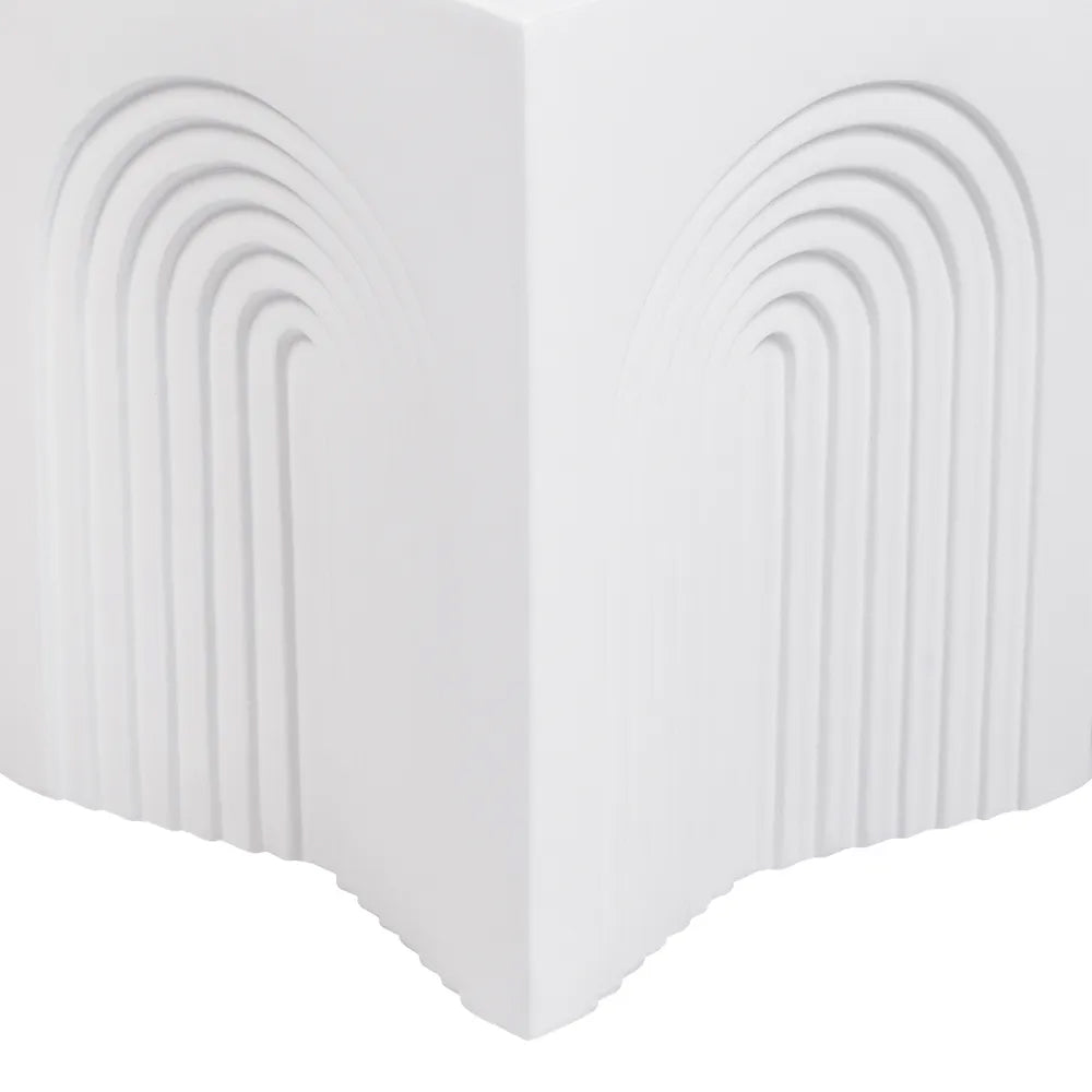 Arc Concrete Stool - White