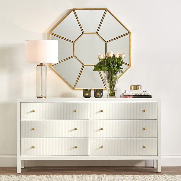 Ariana 6 Drawer Chest - White