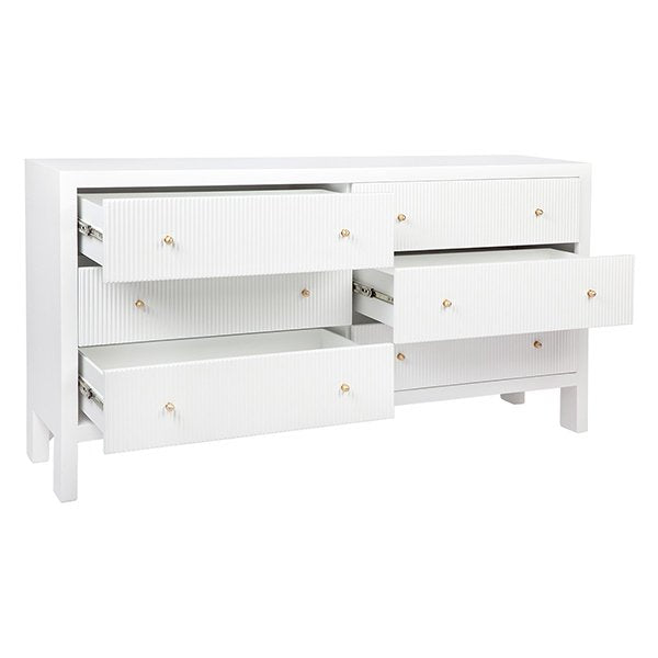 Ariana 6 Drawer Chest - White