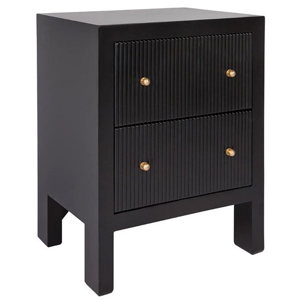 Ariana Bedside Table - Small Black