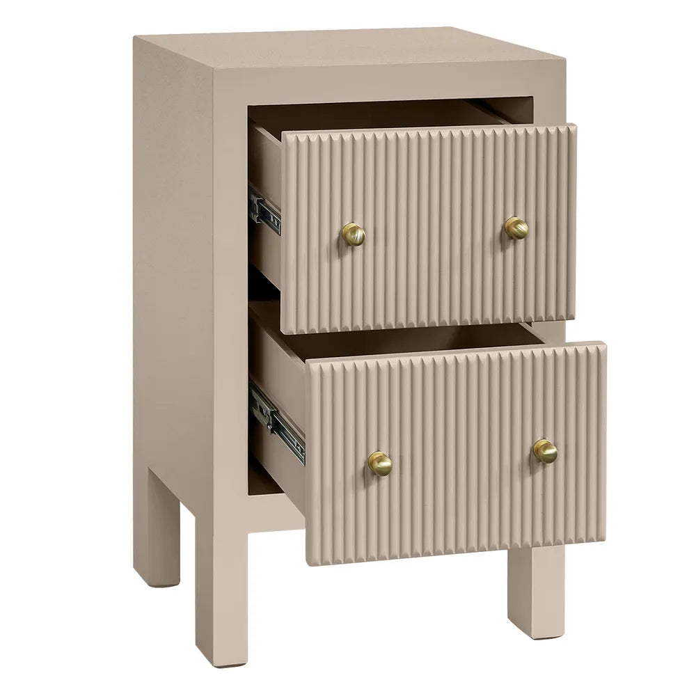 Ariana Bedside Table - Petite Beige