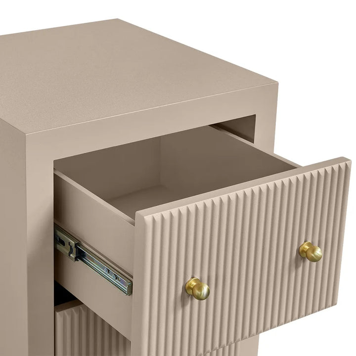 Ariana Bedside Table - Petite Beige