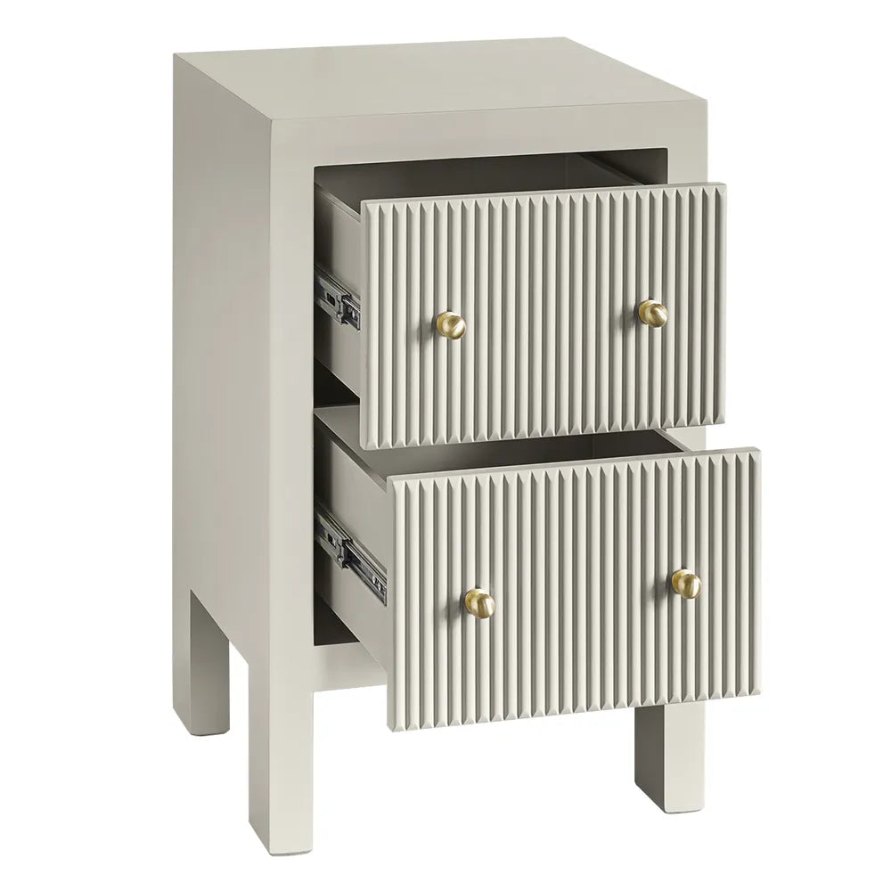 Ariana Bedside Table - Petite Grey