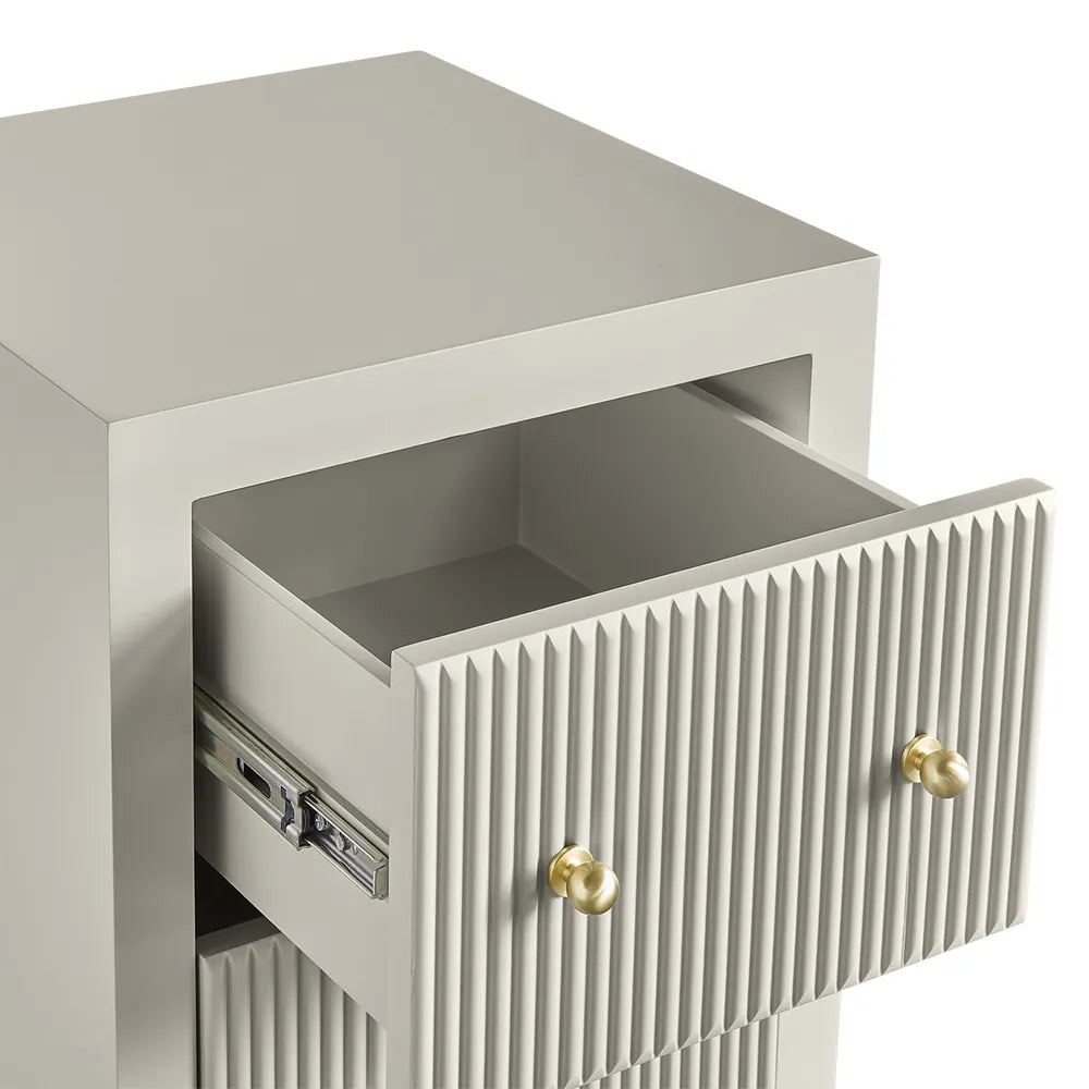 Ariana Bedside Table - Petite Grey