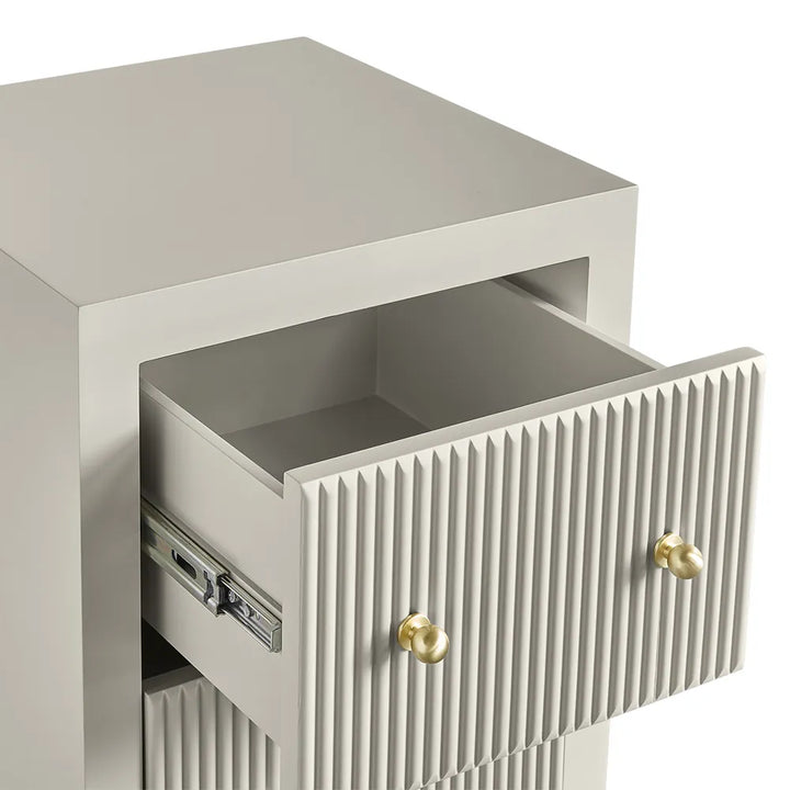 Ariana Bedside Table - Petite Grey