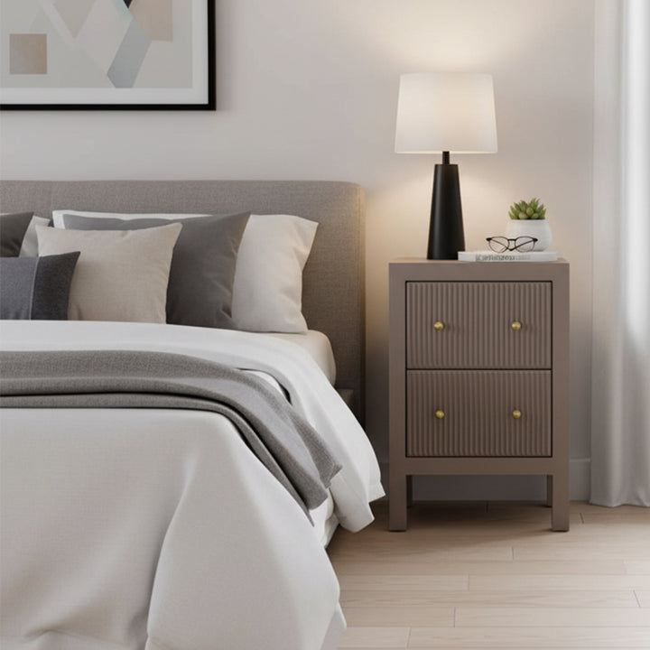 Ariana Bedside Table - Petite Taupe