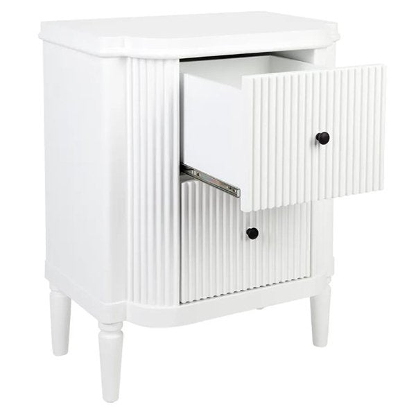 Arielle Bedside Table - White