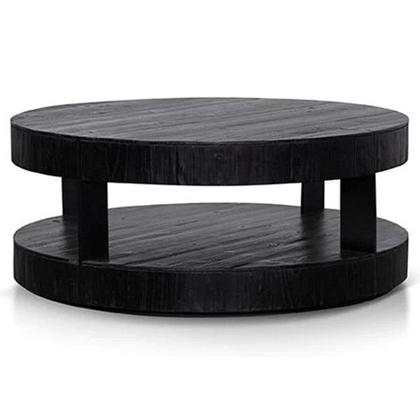 Arisha 100cm Round Coffee Table - Full Black