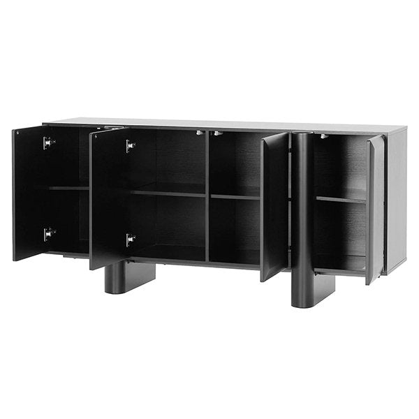 Ariyah 1.6m Sideboard Unit - Full Black