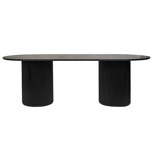 Arlo Oval Dining Table - 2.4m Black