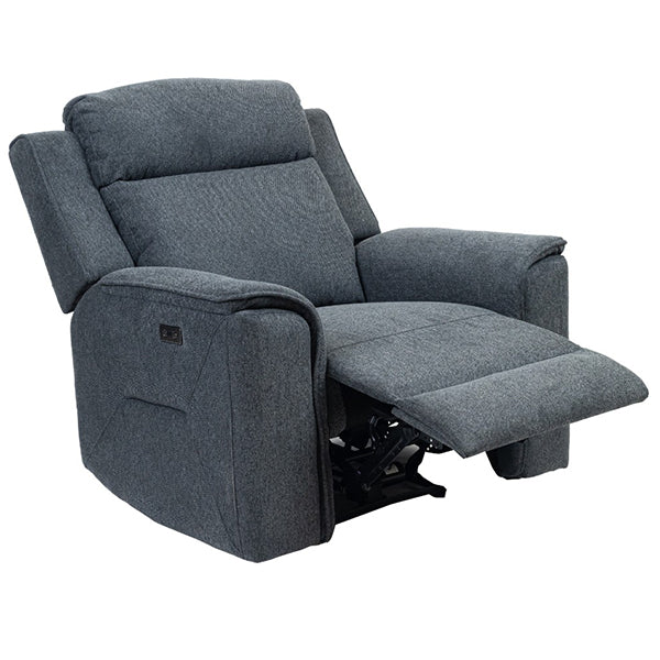 Adelong Fabric Electric Recliner Armchair - Charcoal