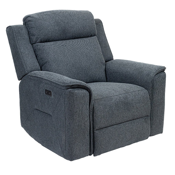 Adelong Fabric Electric Recliner Armchair - Charcoal