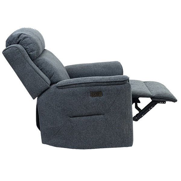 Adelong Fabric Electric Recliner Armchair - Charcoal