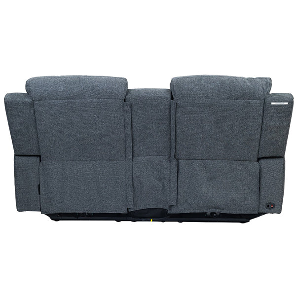 Adelong 2 Seater Fabric Electric Recliner Sofa - Charcoal