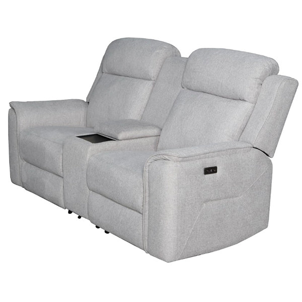 Adelong 2 Seater Fabric Electric Recliner Sofa - Light Grey